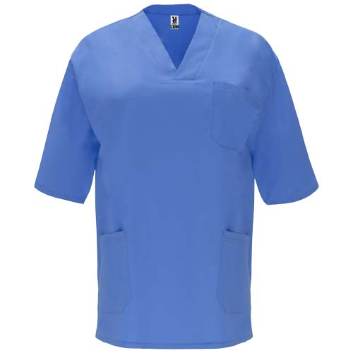 Tunique médicale publicitaire Panacea Roly Bleu labo